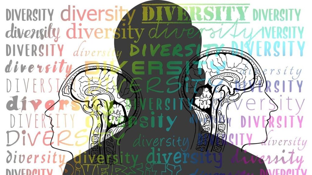 diversity, words, silhouette, person, brain, think, different, variety, difference, plurality, diversity, diversity, diversity, diversity, diversity, difference